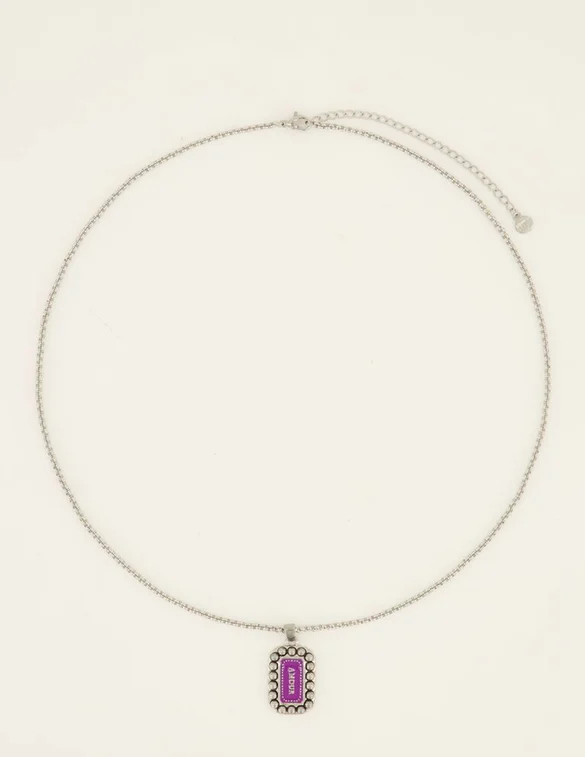 My Jewellery Necklace with purple amour enamel MJ07824