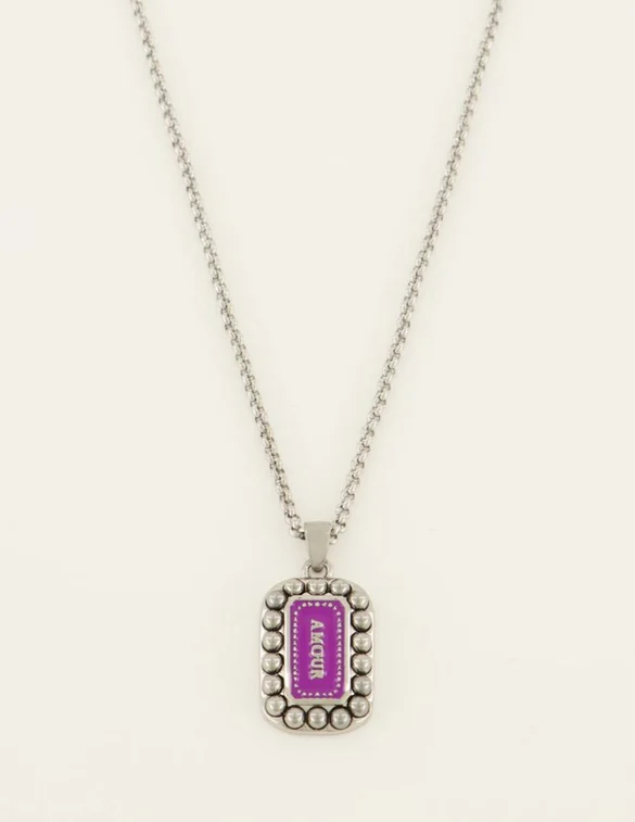 My Jewellery Necklace with purple amour enamel MJ07824