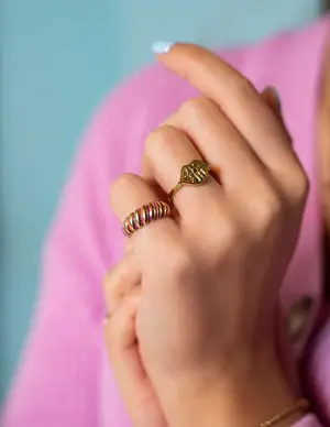 My Jewellery Pink twirl candy ring MJ06293