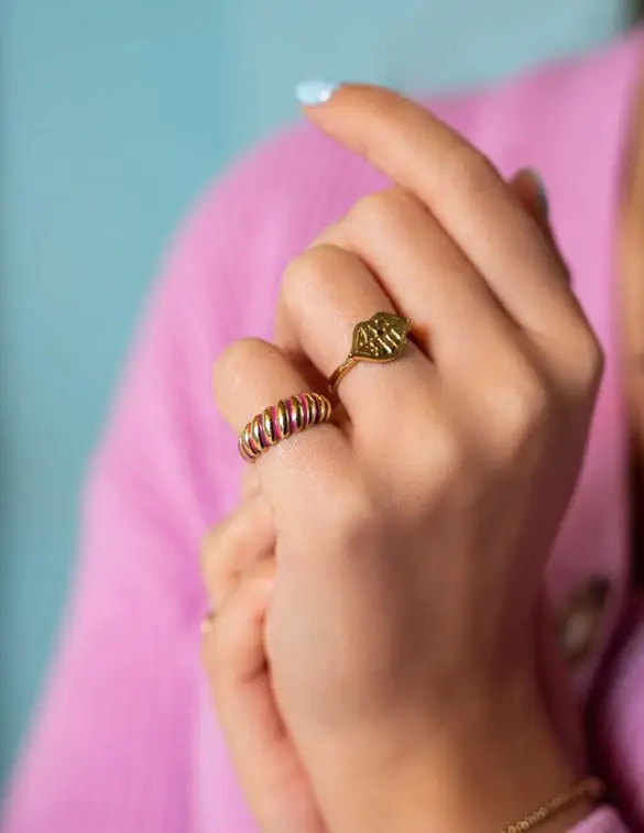 My Jewellery Pink twirl candy ring MJ06293