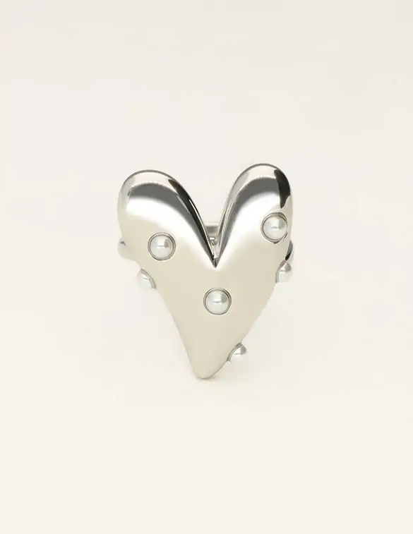 My Jewellery Ring big heart with pearls MJ09319