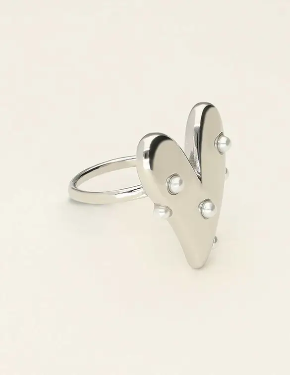 My Jewellery Ring big heart with pearls MJ09319