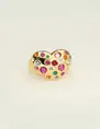 My Jewellery Ring heart multi colour strass MJ09474