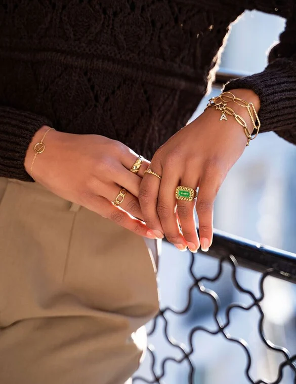 My Jewellery ring met grote ovale schakels MJ05954