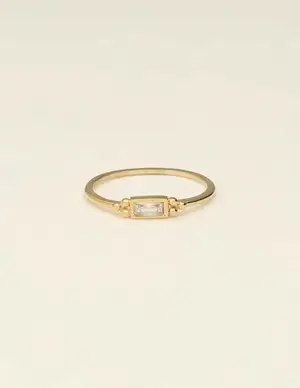 My Jewellery Ring square stone dots MJ09523