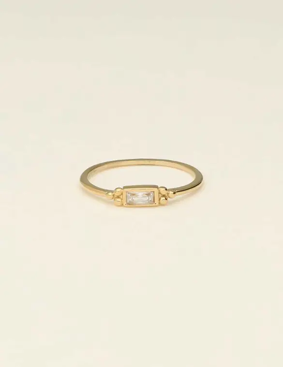 My Jewellery Ring square stone dots MJ09523