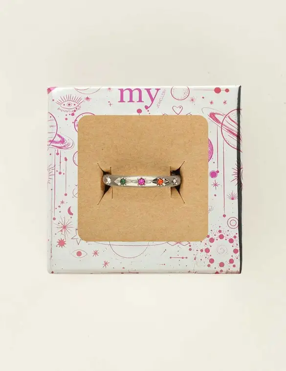 My Jewellery Ring strass multi colour MJ09543