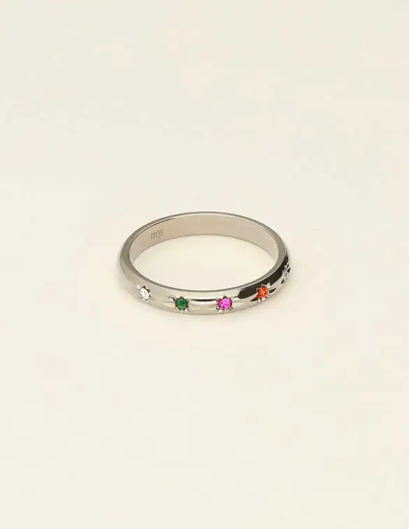 My Jewellery Ring strass multi colour MJ09543