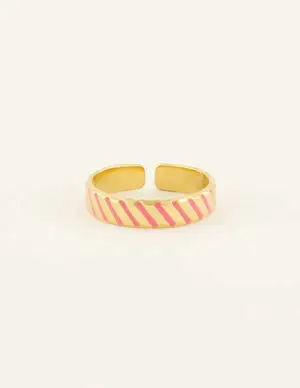My Jewellery Ring stripe pink MJ08680