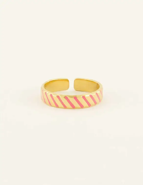 My Jewellery Ring stripe pink MJ08680