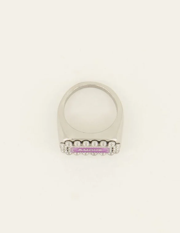 My Jewellery Ring with purple amour enamel MJ07826