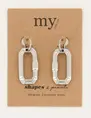 My Jewellery Shapes oorringen rechthoek groot MJ05563