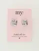 My Jewellery square braided earrings MJ10711