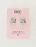 My Jewellery square braided earrings MJ10711