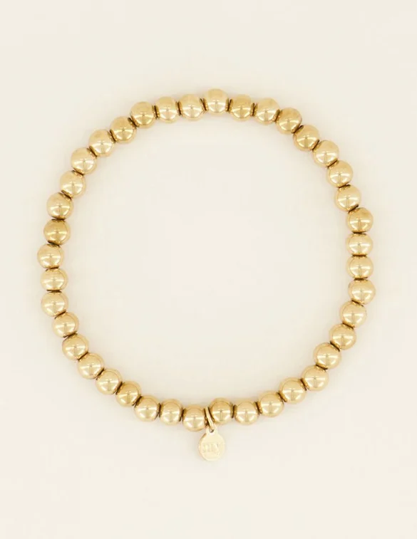 My Jewellery Stretch armband stalen kralen MJ03859