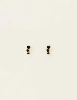 My Jewellery Studs 3 round strass black MJ09484