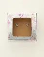 My Jewellery Studs 3 square strass transparant MJ09487
