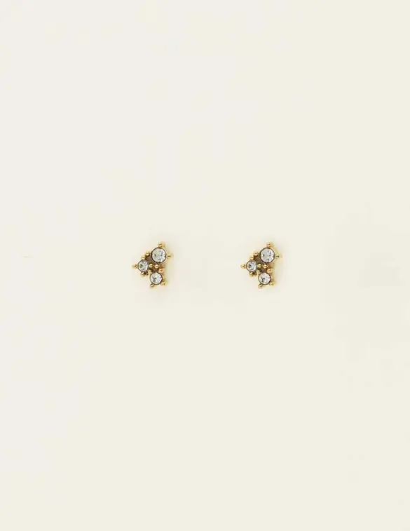 My Jewellery Studs 3 square strass transparant MJ09487