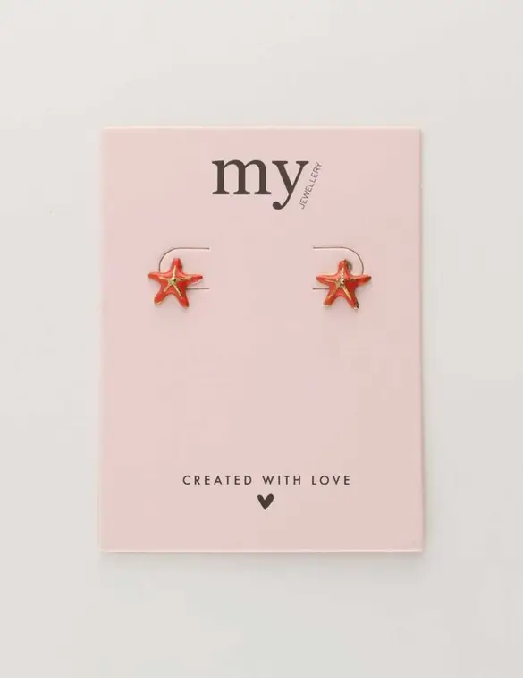 My Jewellery Studs starfish coral MJ10293