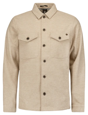 No Excess Overshirt Button Closure Melange 25510903