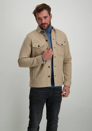 No Excess Overshirt Button Closure Melange 25510903
