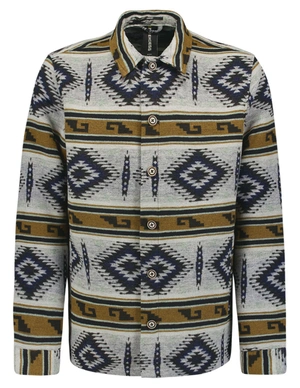 No Excess Overshirt Button Closure Pattern 25510909