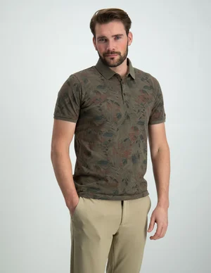 No Excess Polo Pique Allover Printed Responsi 19370307