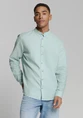No Excess Shirt Granddad Solid With Linen 27470218SN