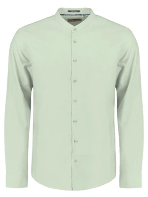 No Excess Shirt Granddad Solid With Linen 27470218SN