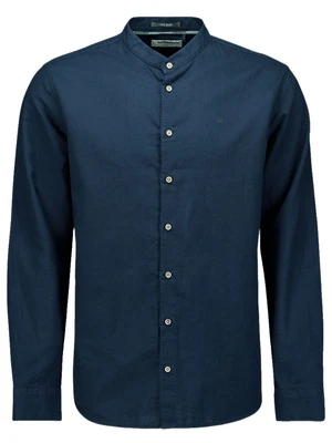No Excess Shirt Granddad Solid With Linen 27470218SN
