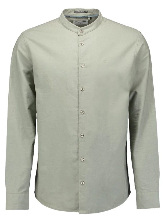 No Excess Shirt Granddad Solid With Linen 27470218SN