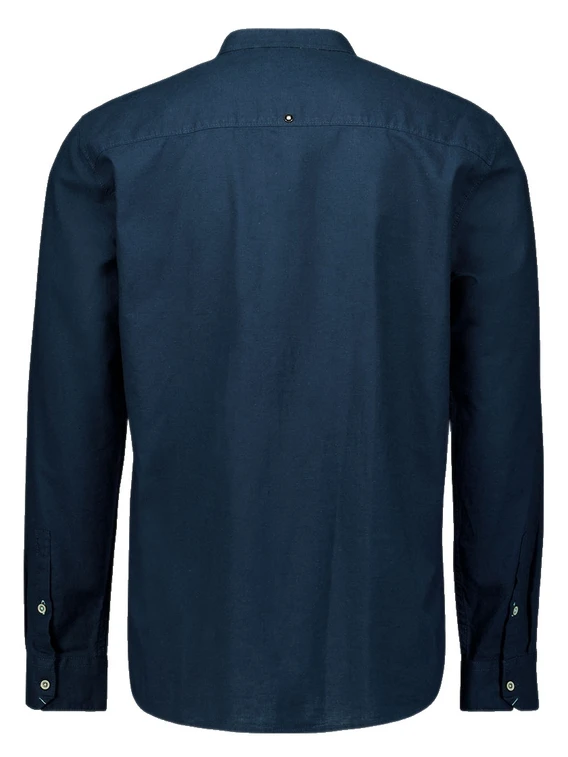 No Excess Shirt Granddad Solid With Linen 27470218SN