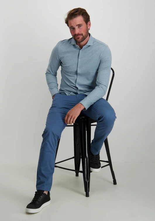 No Excess Shirt Jersey Melange Stretch 25410780