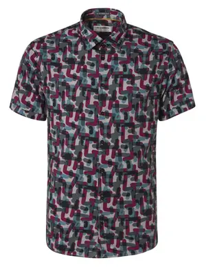 No Excess Shirt Short Sleeve Allover Printed 16460415