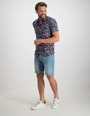 No Excess Shirt Short Sleeve Allover Printed 16460415