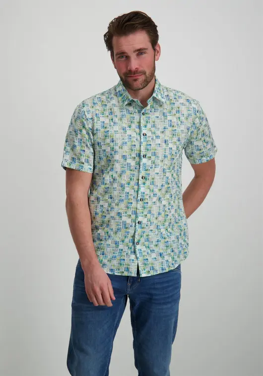 No Excess Shirt Short Sleeve Allover Printed 23440305