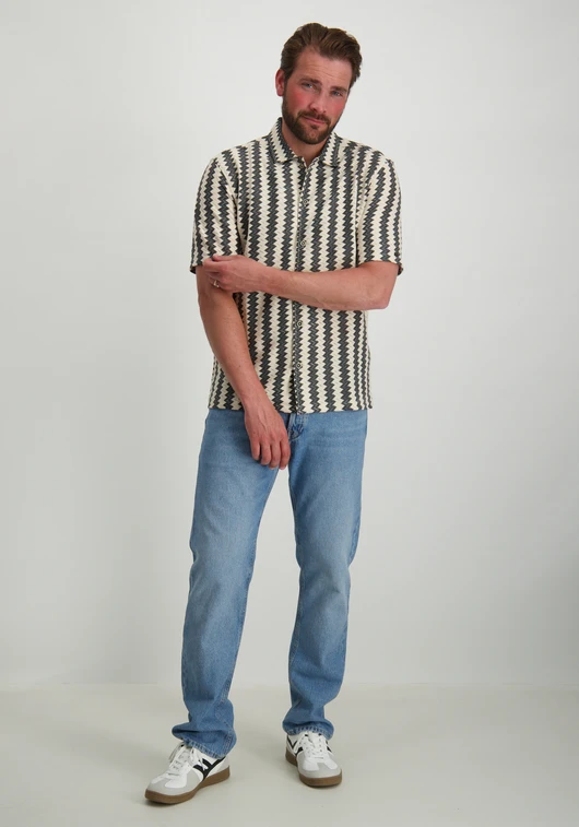 No Excess Shirt Short Sleeve Zig Zag Jacquard 28490488