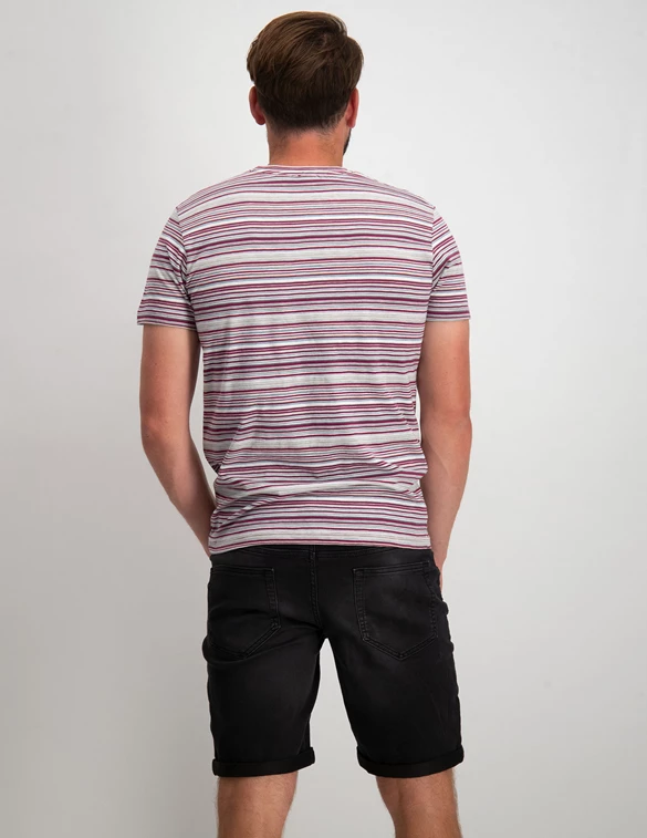 No Excess T-Shirt Crewneck Multi Colour Strip 16350452