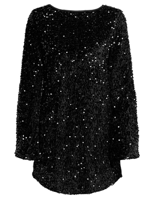 Only ONLANIKA SEQUINS LS BOW DRESS WVN 15339408