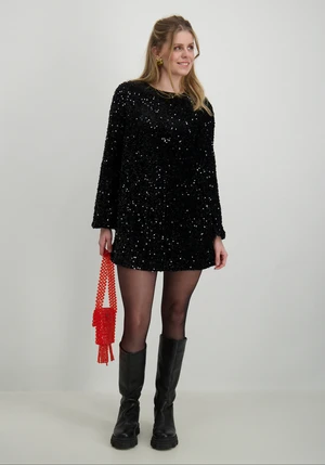 Only ONLANIKA SEQUINS LS BOW DRESS WVN 15339408