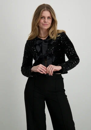 Only ONLANIKA SEQUINS LS BOW TOP WVN 15339412