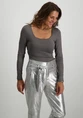 Only ONLEA L/S 2-WAY DEEP NECK TOP JRS N 15302647