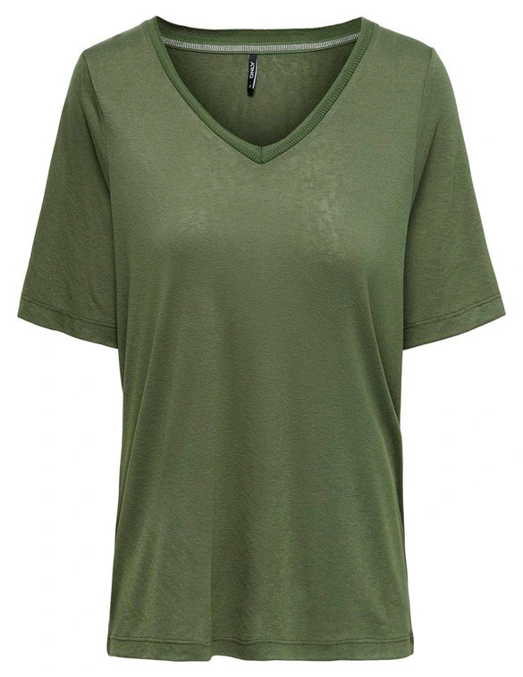 Only ONLELISE S/S V-NECK TOP JRS 15257390