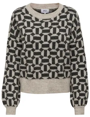 Only ONLGEO LIFE L/S PULLOVER KNT NOOS 15268015