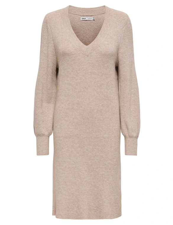 Only ONLKATIA LS V-NECK DRESS NCA KNT 15312844