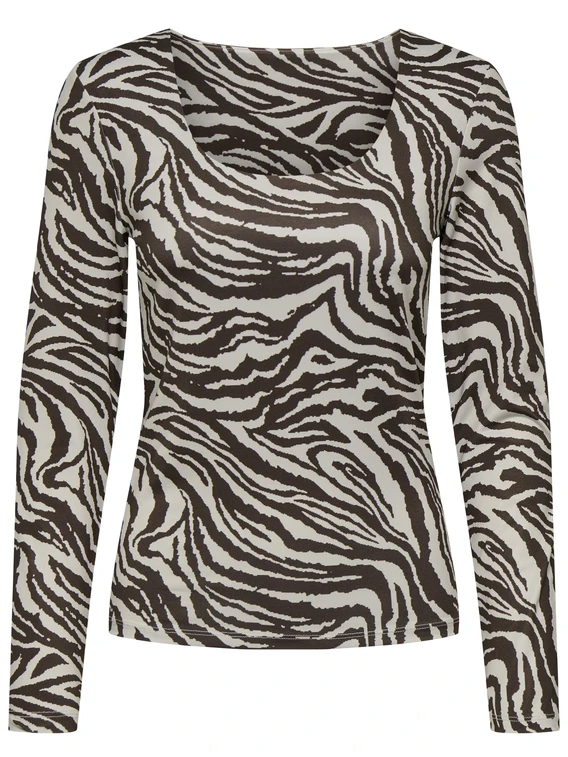 Only ONLLONE AOP L/S TWO WAY TOP JRS 15354789