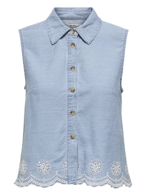 Only ONLMOON S/L BROD ANGLAISE DNM SHIRT 15348191