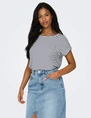 Only ONLMOSTER STRIPE S/S O-NECK TOP JRS 15206243