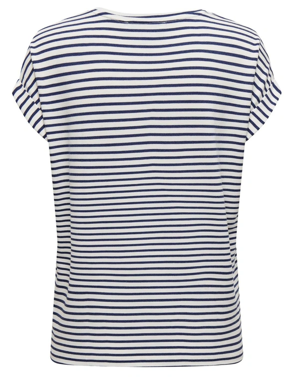 Only ONLMOSTER STRIPE S/S O-NECK TOP JRS 15206243