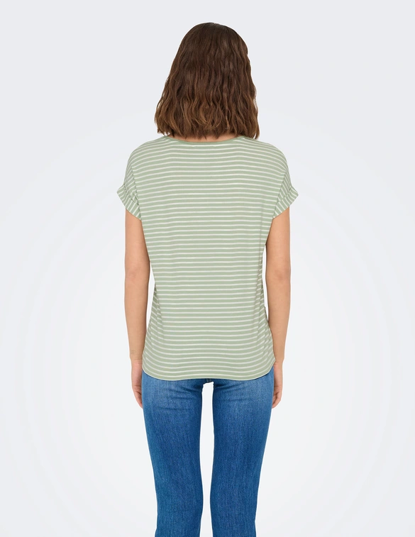 Only ONLMOSTER STRIPE S/S O-NECK TOP JRS 15206243